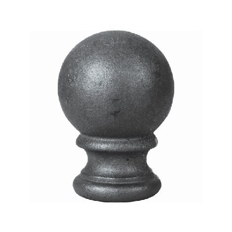 Deco Fer Forge – Boule de finition en fonte avec support taraudé M10 – Hauteur 100mm Ø70mm base Ø55mm – Fixation pour projets fer forgé