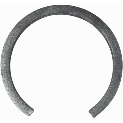 Cercle ouvert non soudé - Diamètre 110mm fer plat de 20x6mm - Fer forgé - À souder - DECO FER FORGE (1/2)