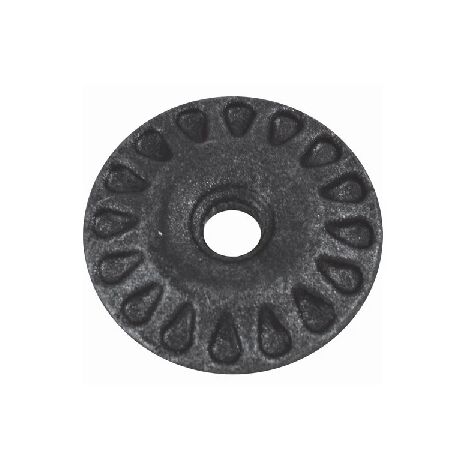 Deco Fer Forge – Rosace en fer forgé à souder 67mm – Alésage 16mm – Épaisseur 10mm – Pour départ de tube rond – Protection contre corrosion