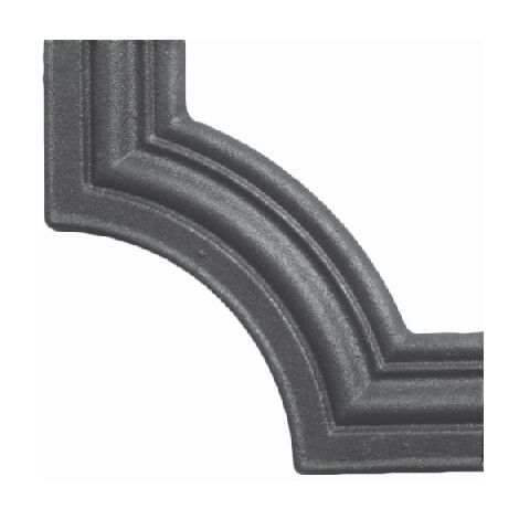 Deco Fer Forge – Décor d'angle en fonte 115x115mm – Profilé 35mm épaisseur 12mm – Fixation par soudure ou vis – Résistance à la corrosion