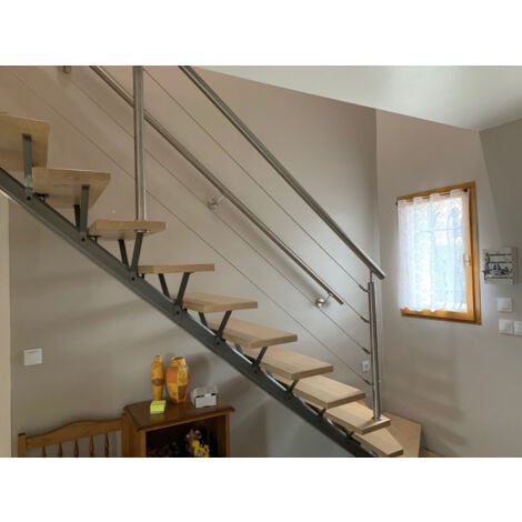 [QUALITE FRANCAISE] - Finition bombée pour Tube rond Ø42.4mm - Hauteur visible 3mm épaisseur 2mm - À coller - INOX 304