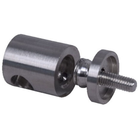 [QUALITE FRANCAISE] - Connecteur en applique pour rond plein Ø10mm Fixation sur tube carré - À visser - Inox 304