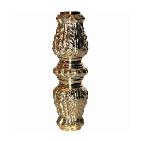 Garniture ornementée pour barreaux de Ø16mm - Hauteur 130mm largeur 40mm -Laiton - À visser - DECO FER FORGE (1/2)