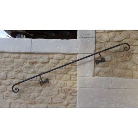 Crosse pour main courante, rond plein lisse - Hauteur 115mm diamètre 20mm - Fer forgé - À souder - DECO FER FORGE
