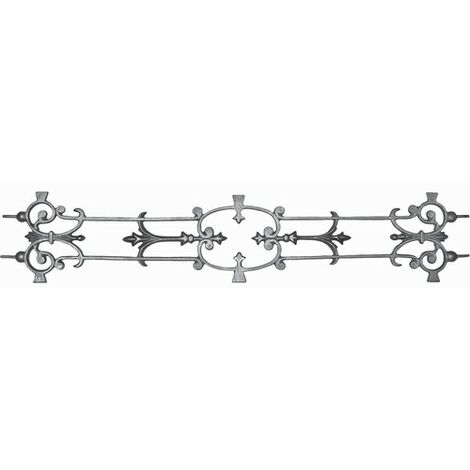 Deco Fer Forge – Panneau en fonte 180mm x 900mm – À souder sur tige d'acier – Résistant à la corrosion – Pour garde-corps et appui de fenêtre