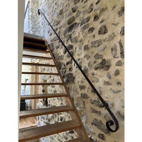 Main courante laminée, plate pleine - Longueur 3m largeur 40mm épaisseur 12mm - Fer forgé - À souder - DECO FER FORGE