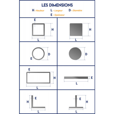 Tube rond en acier - Ø26.9mm et 2mm d'épaisseur - Longueur de 2M (200cm).