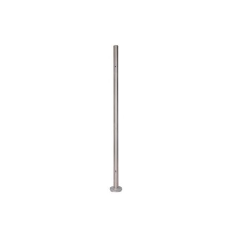 [QUALITE FRANCAISE] - Poteau départ DROIT insert pour montage verre - Hauteur 970mm Diamètre 42,4mm - Inox 316