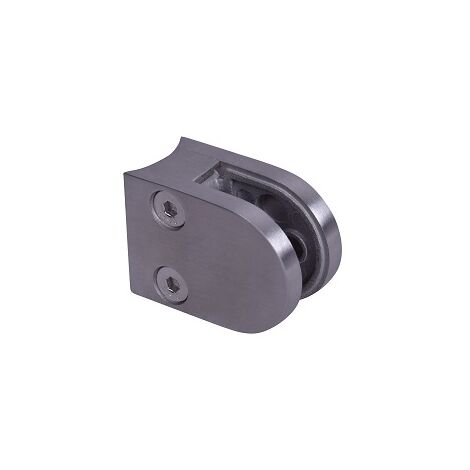 [QUALITE FRANCAISE] - Pince à Verre 55x40 Fixation tube 42.4 Zamac Brossé