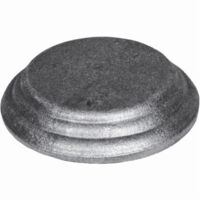 Cache scellement rond pour poteau de départ - diamètre 80mm hauteur 20mm - Fer forgé - À souder - DECO FER FORGE