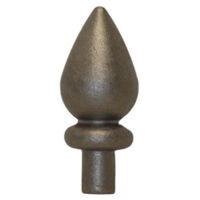 Deco Fer Forge – Goutte d'eau en fer forgé à souder – Hauteur 65mm – Largeur 34mm – Base Ø16mm pour fixation sur barreaux ronds