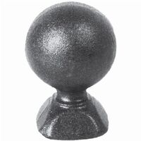 Deco Fer Forge – Boule de finition en fer forgé à souder – Hauteur 45mm diamètre 30mm – Base carré 25mm – Finition lisse galvanisable