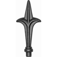 Pointe de lance- H152xL72mm Ø16mm- Avec tige pour mâchonner dans un tube creux - Fer forgé - À souder - DECO FER FORGE