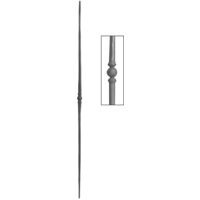 Barreau rond à facettes ø14mm et hauteur 1000mm en fer forgé avec un motif - DECO FER FORGE