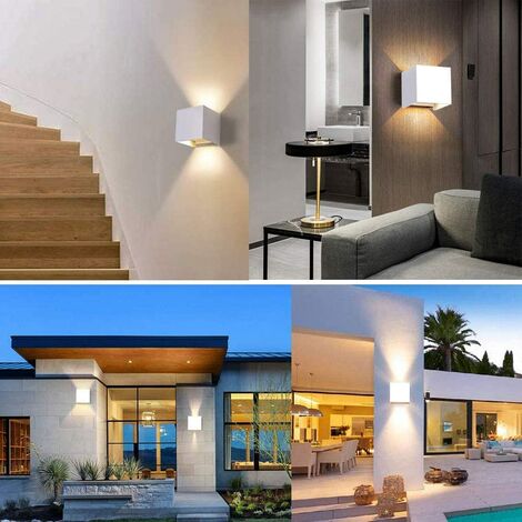 Lámpara De Pared Con Sensor De Movimiento Para Interiores Y Exteriores, Lámpara De Pared LED Moderna Para Exteriores Arriba Y Abajo, Aluminio IP65, Accesorios Impermeables Para Sala De Estar, Pasillo