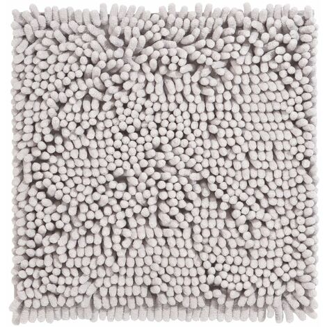 PANA® Berlin Microfaser Chenille Badematte • 45 x 45 cm ohne WC Ausschnitt  • Beige