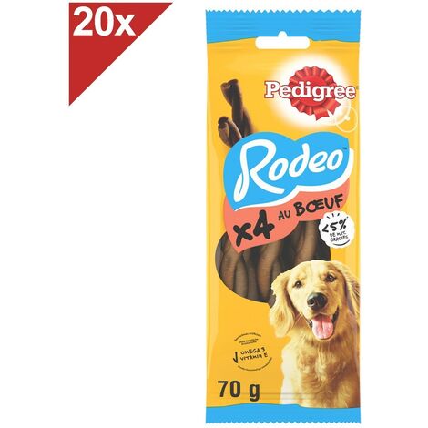 PEDIGREE Rodeo Récompenses au boeuf pour chien 80 friandises (20x4)