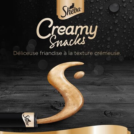 SHEBA Creamy Snacks 44 sticks au saumon friandise crémeuse pour