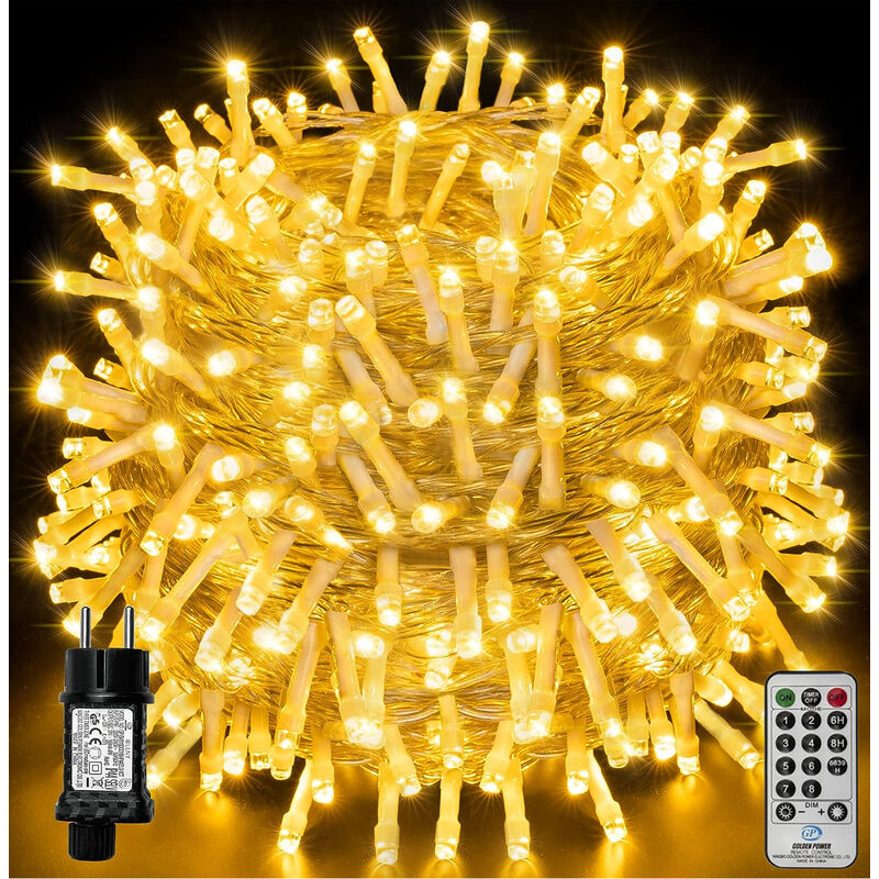 Guirlande Lumineuse à LED 3 m x 3 m IP44 étanche étoiles LED Rideau  Lumineux pour Noël, fêtes, intérieur, 8 programmes de Changement de lumière  (Blanc