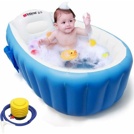 Freosen – Baignoire gonflable pour bébé – Pliable et portable – Avec pompe à air – Convient aux bébés de 0 à 36 mois – Matériaux sûrs et durables