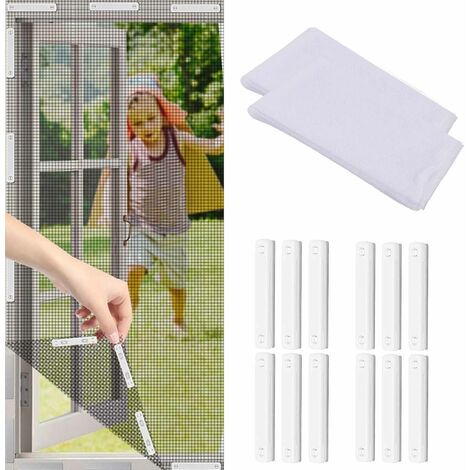 Freosen – Moustiquaire de fenêtre magnétique découpable 150 x 200 cm – Lot de 2 moustiquaires avec 12 aimants – Installation rapide sans perçage (1/4)
