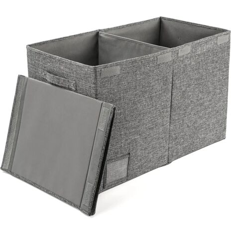Boîte De Rangement Enfant Avec Couvercle - 65 L Pliable - Motif Cerf - 36x36x51 Cm