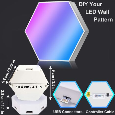 Acheter RGBIC – lumières hexagonales LED, panneaux muraux USB