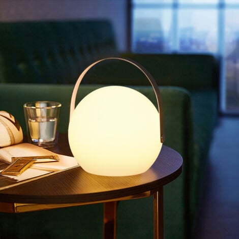 Lampe de Chevet Ronde sans Fil, Lumière Ambiance LED Multicolore