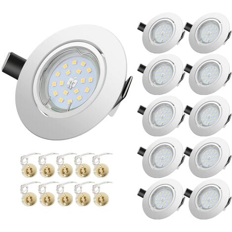 50 x Spot LED 7W - blanc - dimmable - 6500K Blanc froid - Décoration - 
