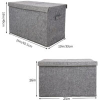Coffre à Jouets En Métal Pliable 70 L | Boîte De Rangement Avec Roulettes | Anti-poussière Pour Salon, Chambre D'Enfants