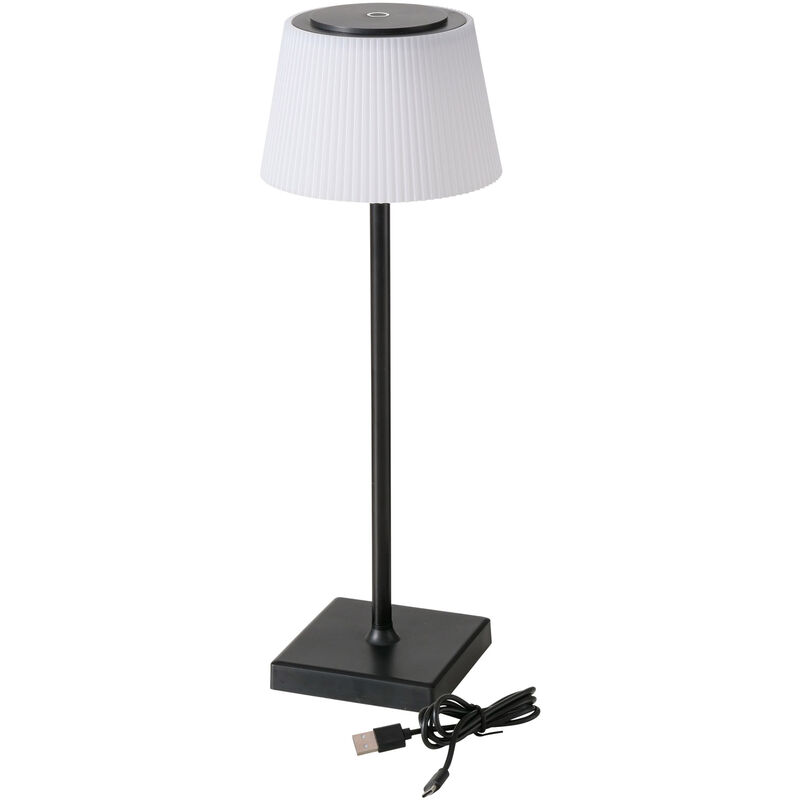 Lampe de table LED rechargeable avec fonction tactile et 3 niveaux de luminosité - 38 x 13 cm - Lampe déco blanc chaud rechargeable - Touch Control Lampe de chevet Lampe de bureau sans fil