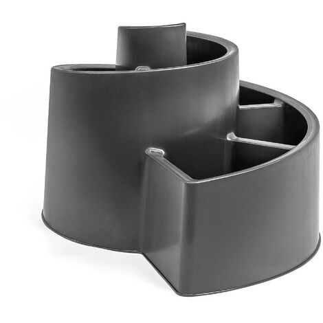 Spetebo – Spirale à herbes aromatiques en plastique anthracite – 52 x 43 cm – 6 compartiments pour plantes – Design moderne peu encombrant