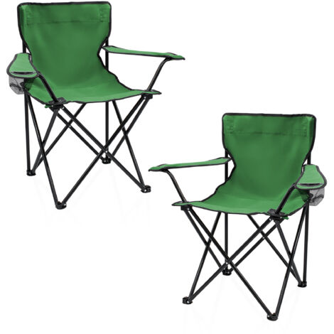 Chaise De Camping Pliante Summit Avec Porte-gobelet – Gris – Légère Et Compacte