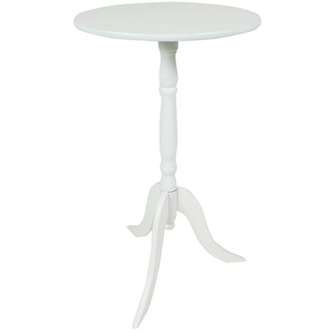Xisilla Table D'Appoint Ronde Blanche – Petite Table Design Minimaliste Pour Café, Livres, Vase Ou Déco, Métal Stable & Élégant