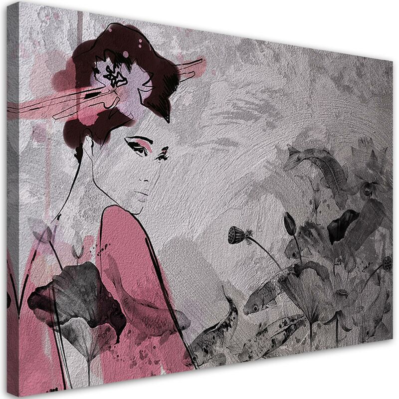 Quadro su tela, Geisha giapponese - 60x40