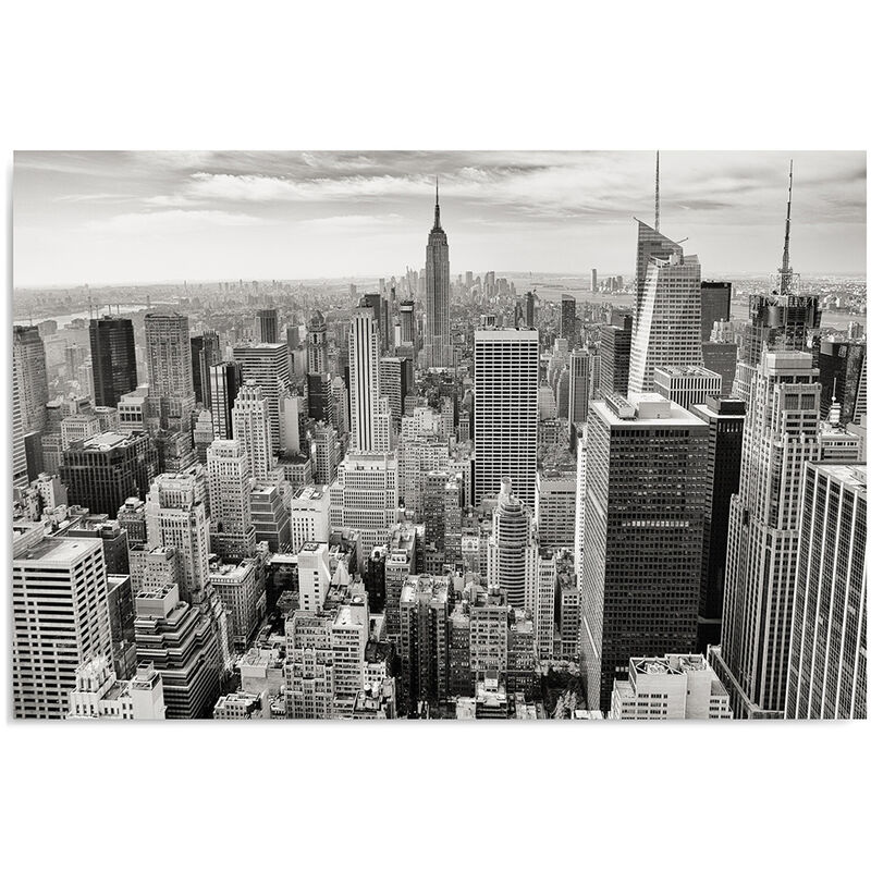 Panorama Quadro su Tela Canvas Stampe da Parete Città di New York 70 x 100  cm - Stampa su Tela con Telaio di Alta qualità - Quadri Moderni Soggiorno 