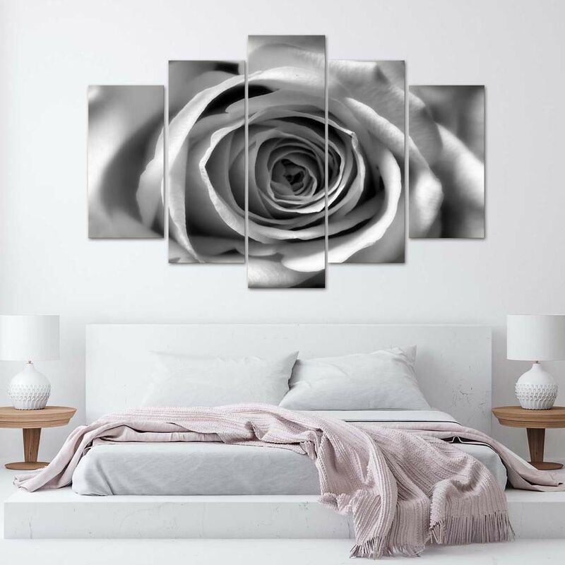 Set di 3 poster con rose bianche e fiori, moderni quadri su tela, senza  cornice, decorazione da parete per soggiorno, camera da letto (30 x 40 cm)  : : Casa e cucina