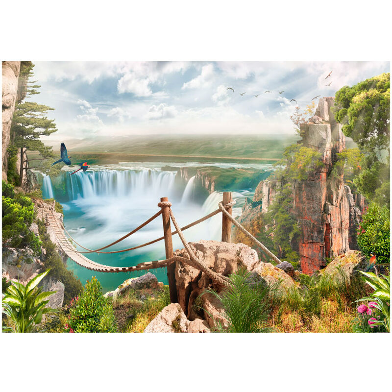 Trompe l'Oeil Adesivi Murali Wall Sticker Lago Cascata