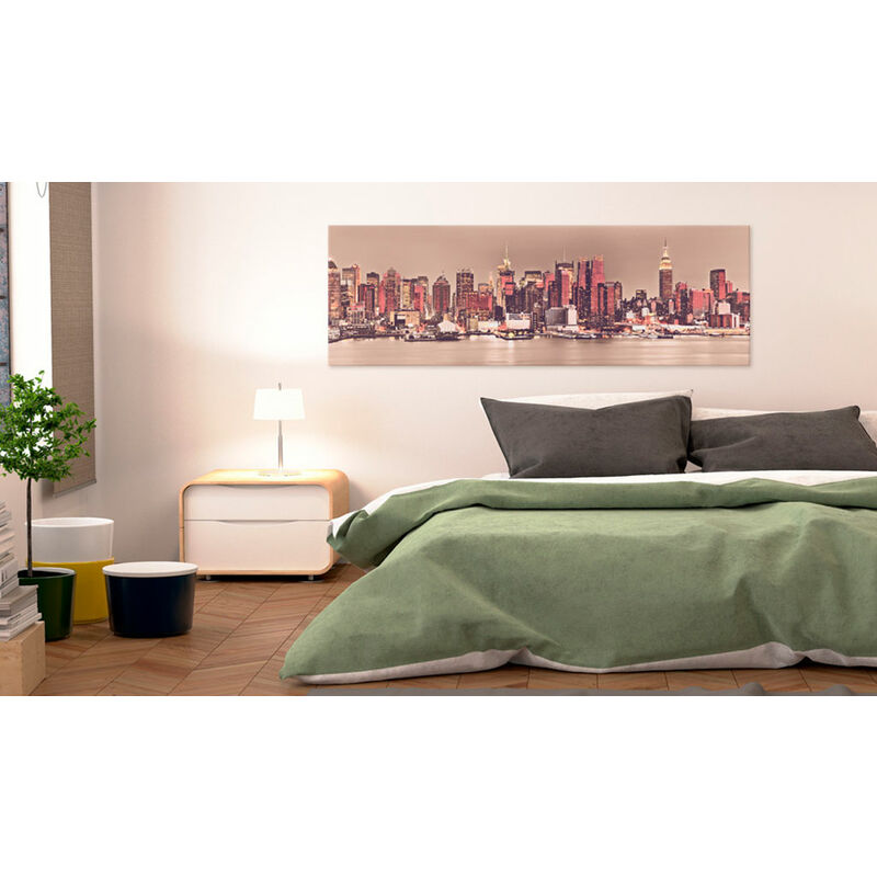 Quadro con new york city dal mare cm. 135x45 e cm. 150x50