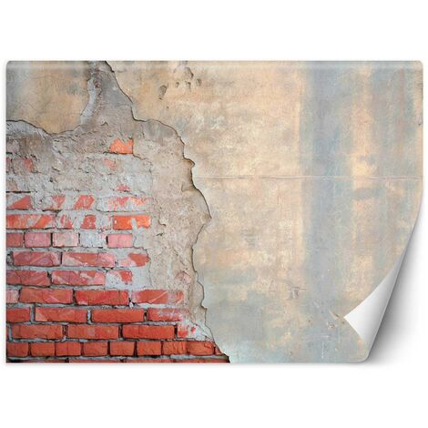 Carta Da Parati, Ottica di mattoni muro di cemento 3d - 100x70