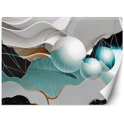 Carta Da Parati, Astratto con sfere 3D - 100x70 (1/5)