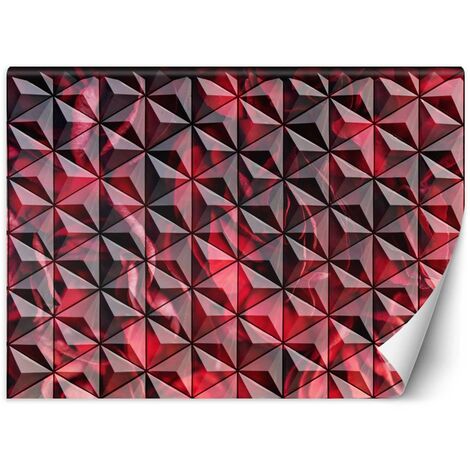 Carta Da Parati, Geometria rossa - 100x70 (1/5)