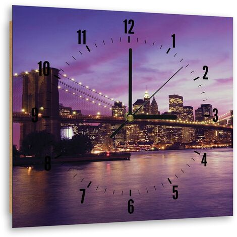 Orologio da parete, New York al tramonto - 40x40 (1/5)