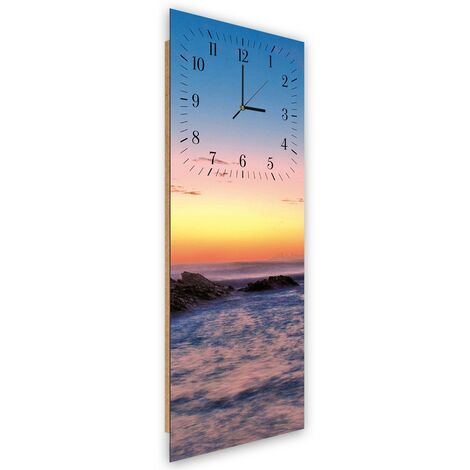Orologio da parete, Rocce al tramonto - 40x118