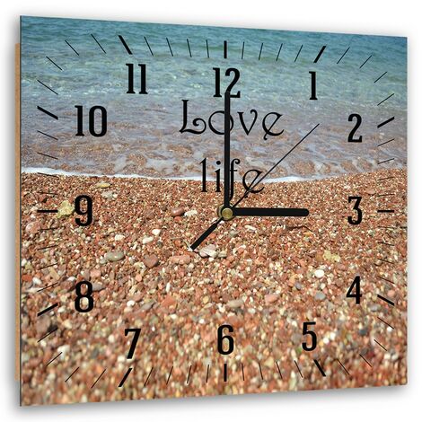 Orologio da parete, Spiaggia e pietre - 40x40 (1/5)