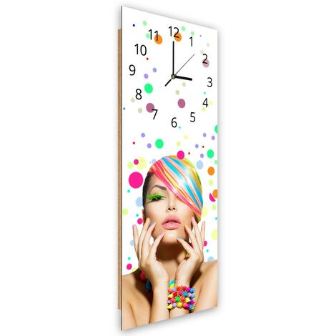 Orologio da parete, Donna a colori - 30x90 (1/5)