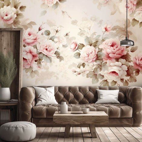 Wallpaper, Shabby Chic Roses - 300x210