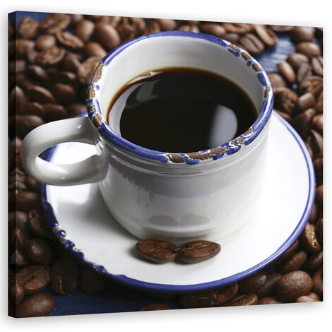Quadro su tela, Tazza di caffà¨ nero - 50x50 (1/4)