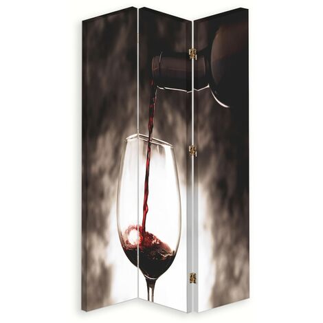Paravento bilaterale 360, àˆ il momento di bere un bicchiere di vino - 110x170 (1/5)
