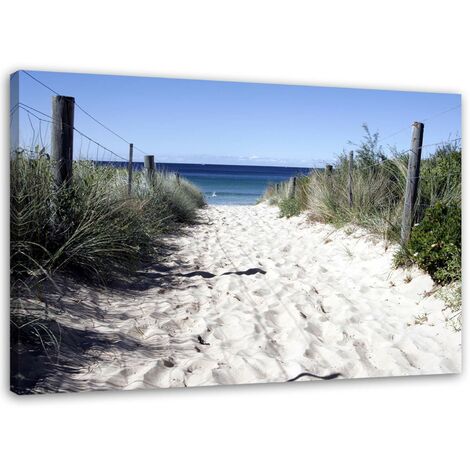 Quadro su tela, Dune sentiero spiaggia mare - 60x40 (1/5)